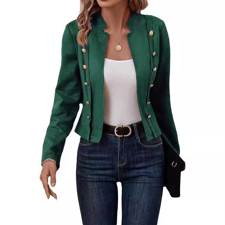 Elegant blazer jacket for women with stylish button details Lune London