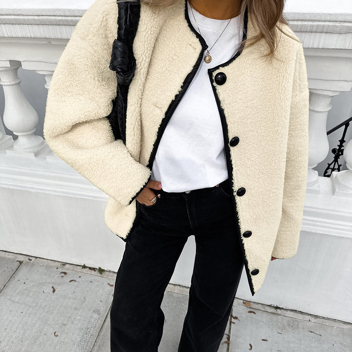Fleece jacket for women with full zipper and simple design Lune London