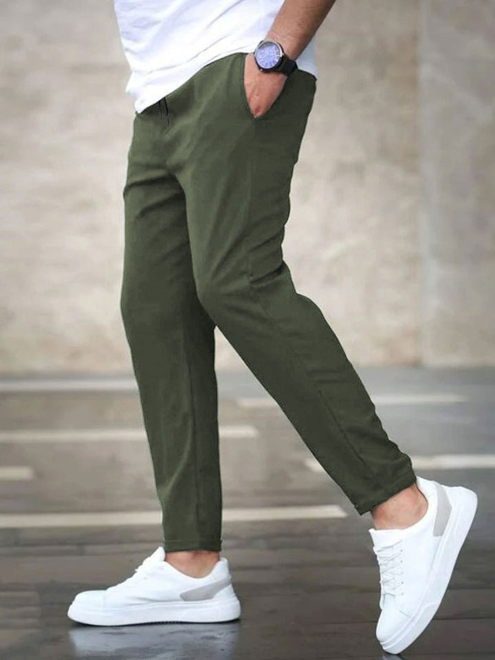Casual chino pants for men with elastic waist Lune London