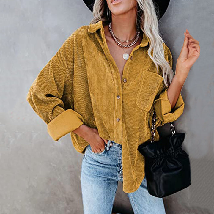 Women's Plus Size Cord Blouse Lune London