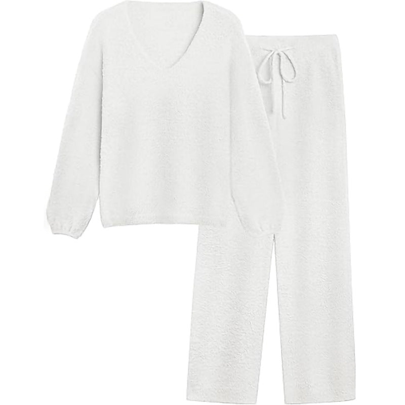 Ladies Casual V Neck Loungewear Set Lune London