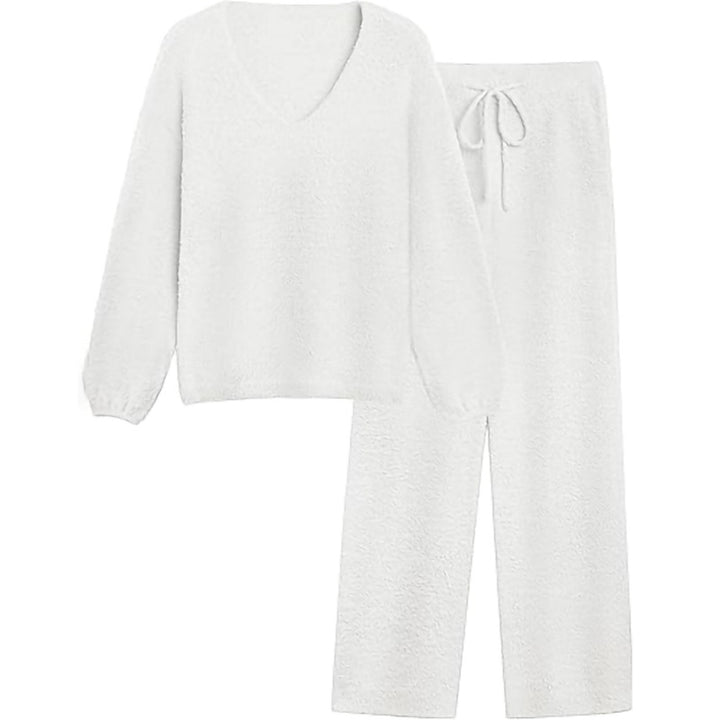 Ladies Casual V Neck Loungewear Set Lune London