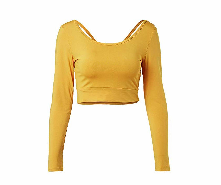 Women's short sporty top with unique back design Lune London