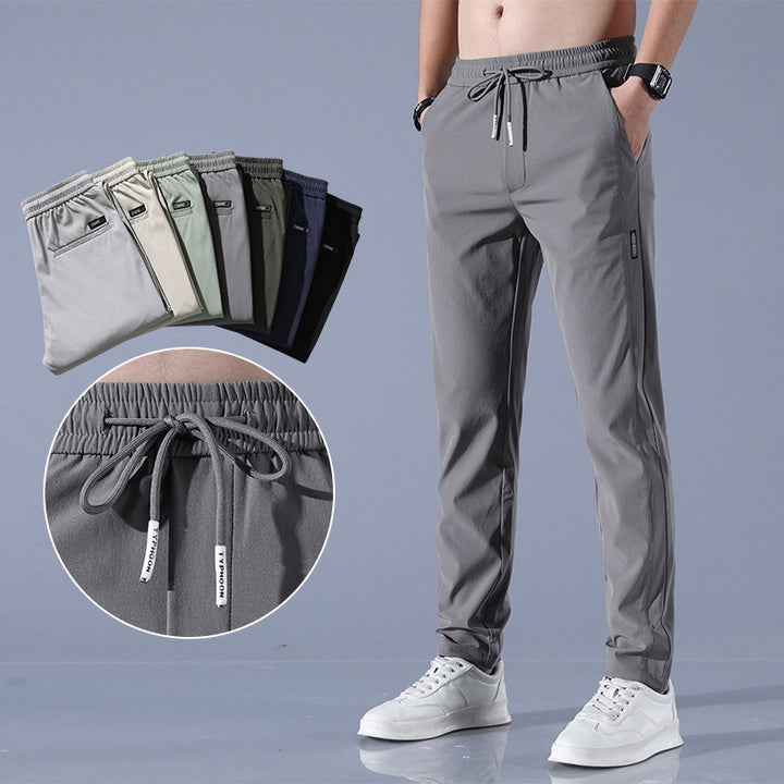 Men's sports pants with adjustable drawstring and zippered pockets on the sides Lune London