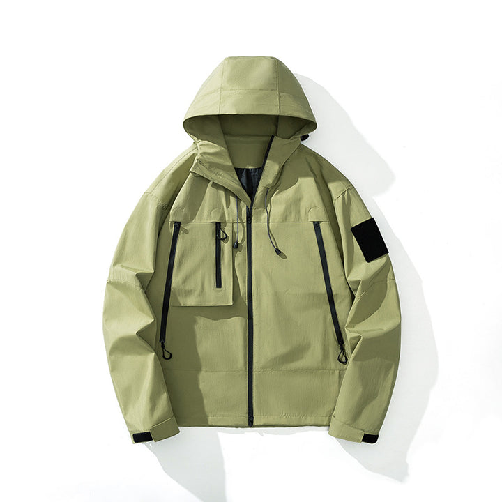 Technical multifunctional jacket for men with practical pockets Lune London