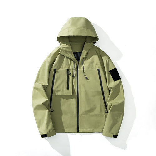 Technical multifunctional jacket for men with practical pockets Lune London