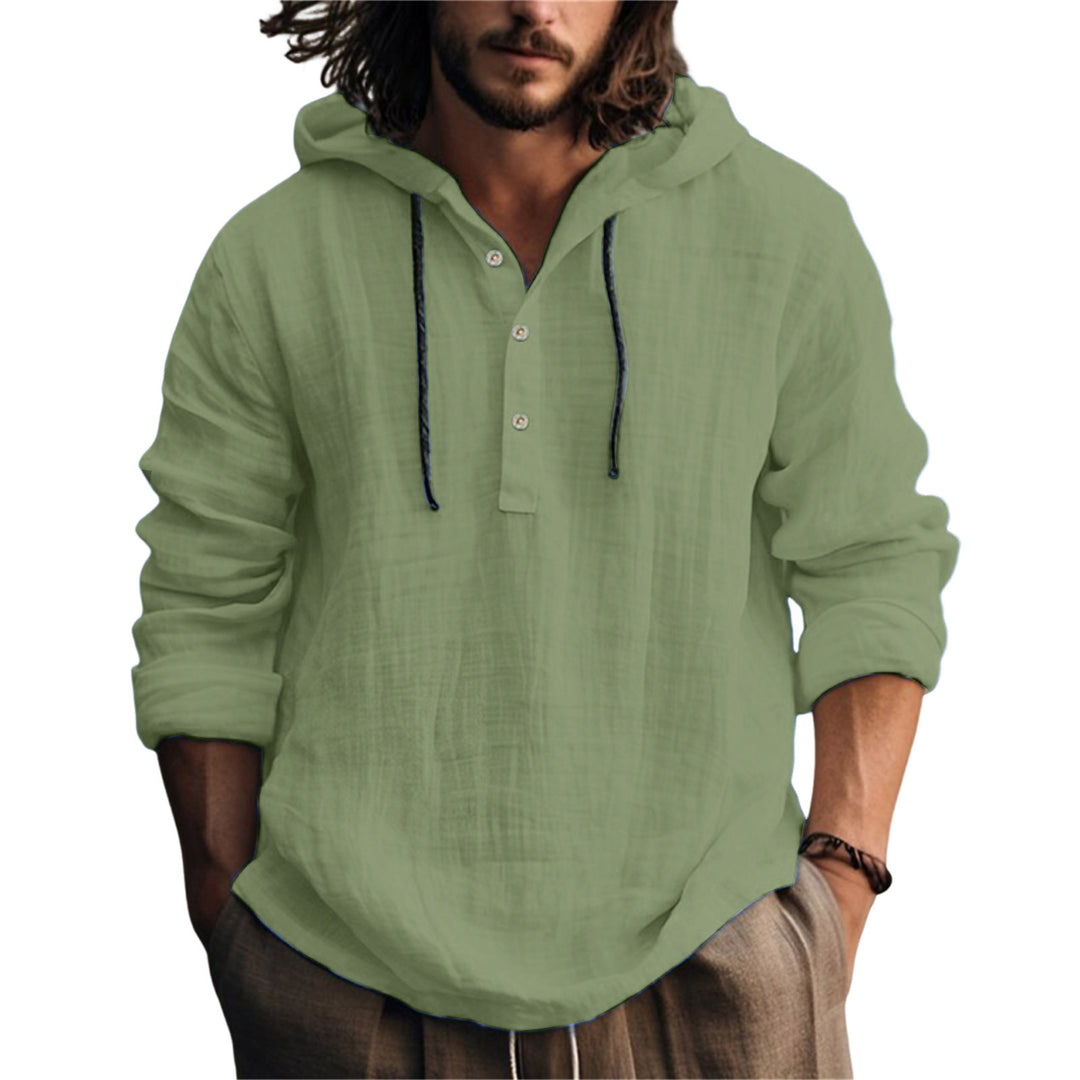 Men's casual linen hoodie from Lune London