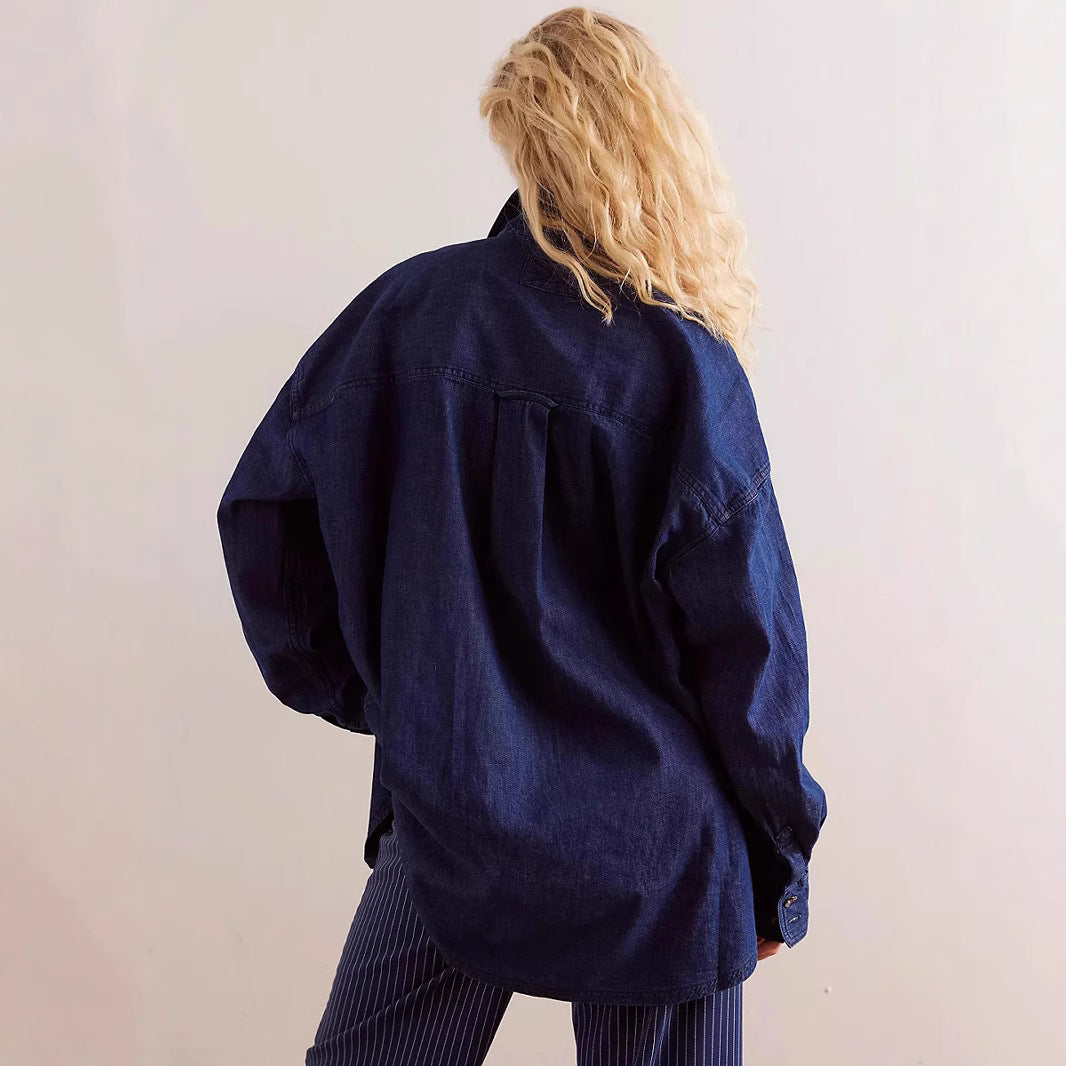 Women Oversized Denim Shirt Lune London