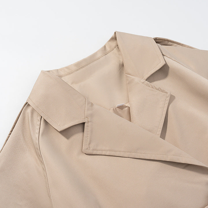 Ladies short trench coat with belt and double-breasted Lune London