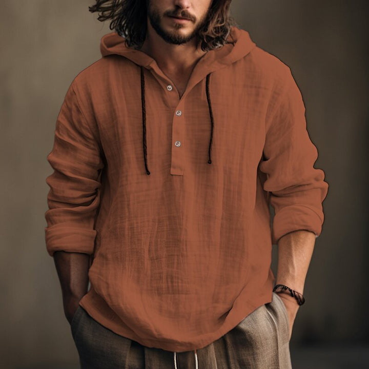 Men's casual linen hoodie from Lune London