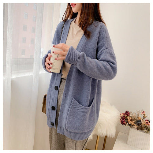 Fashion knit jacket for ladies with a soft material and an innovative cut Lune London