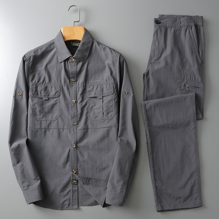Chemise fonctionnelle pour hommes et pantalon cargo Lune London