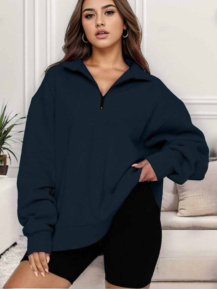 Oversized sweatshirt for women with high collar Lune London