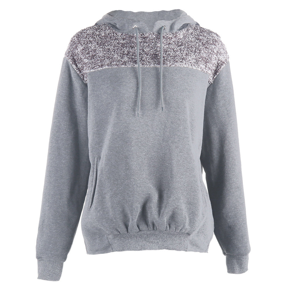 Women's hoodie with a stylish contrasting design and elastic hem Lune London