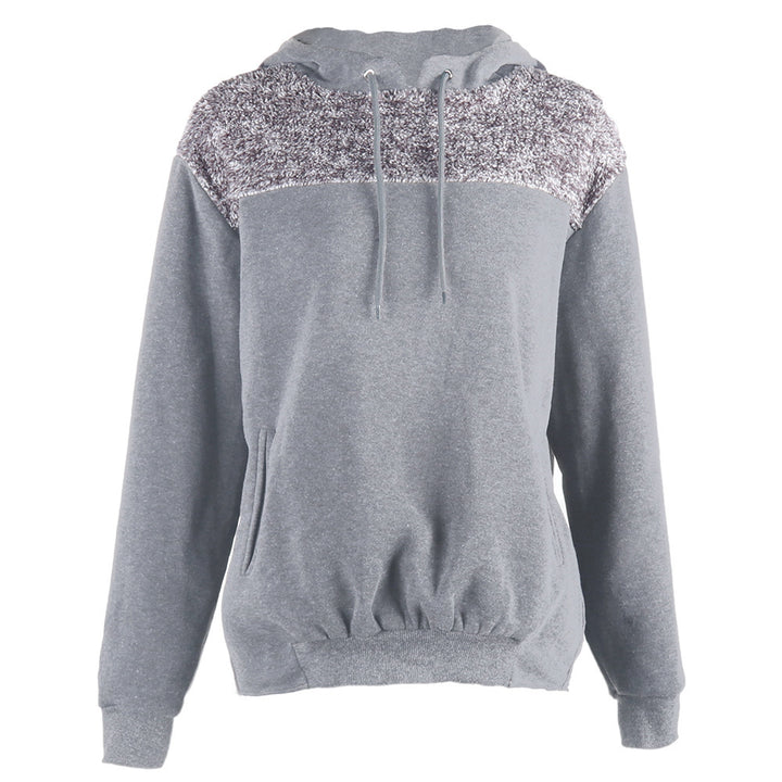 Women's hoodie with a stylish contrasting design and elastic hem Lune London