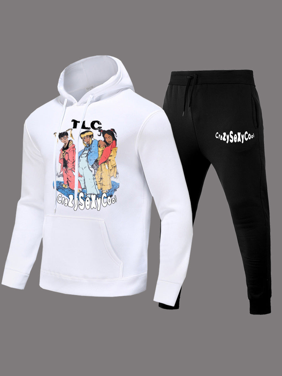 Women's hoodie and jogging set with creative comic print Lune London
