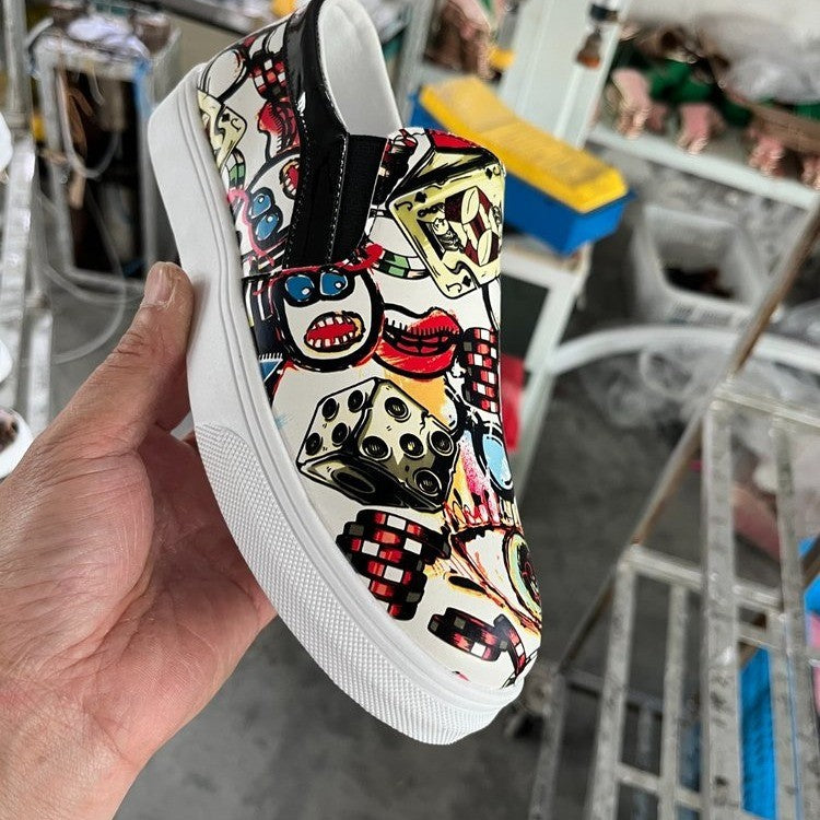 Slip-on leopard print sneakers for women Lune London