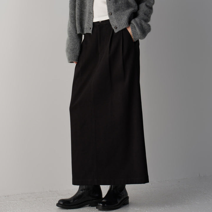 Jupe maxi élégante et taille haute pour femmes avec plis Chic & Stil