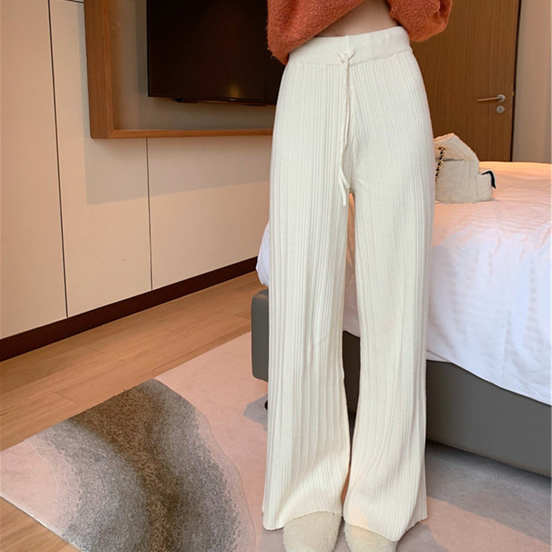 Pantalons larges en tricot pour femmes Chic & Stil