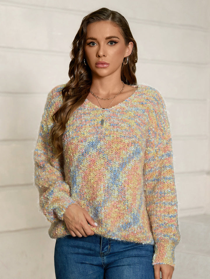 Ladies Cozy Sweater with Colorful Pattern Lune London