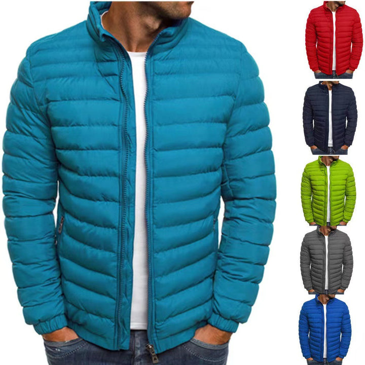 Lightweight quilted jacket for men with high collar and optimal insulation Lune London