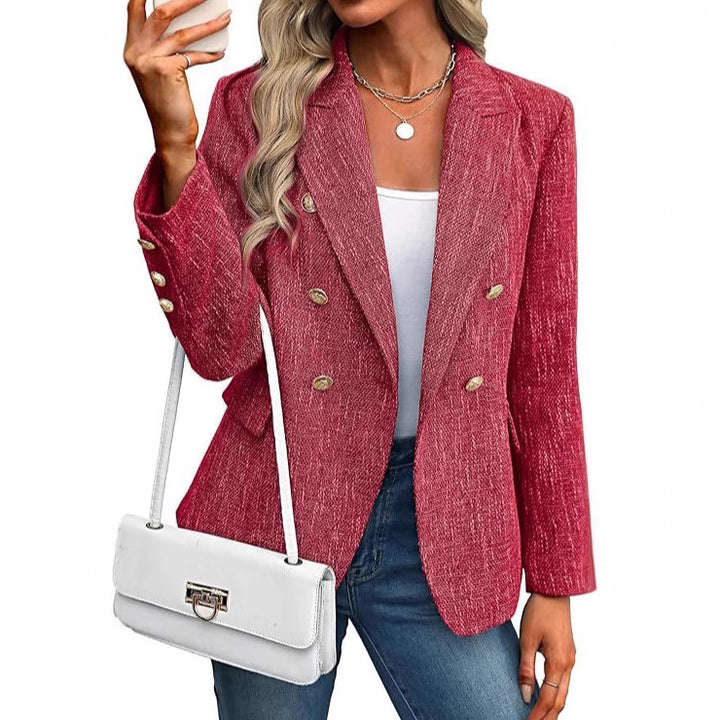Tweed blazer for women with double-breasted buttons Lune London