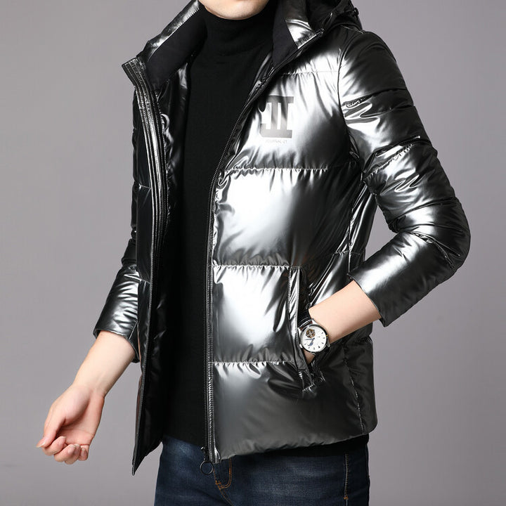 Lightweight and stylish down jacket for men with high collar Lune London