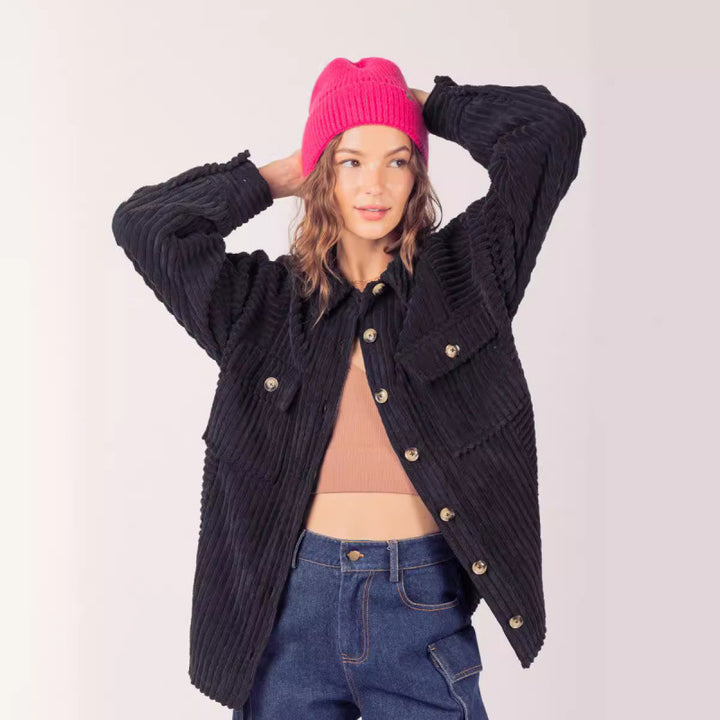 Casual corduroy jacket for women with practical pockets Lune London