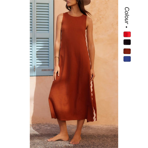 Ladies maxi dress with elegant cut and decorative details Lune London