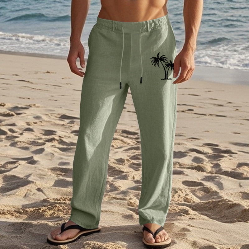 Casual beach pants for men with elastic waistband and practical pockets Lune London