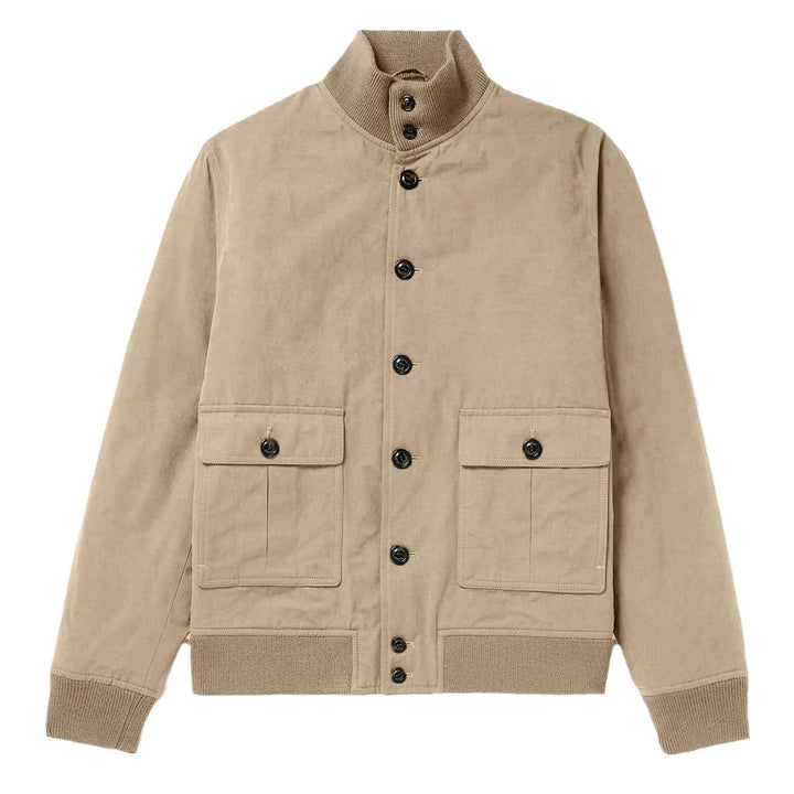 Elegant suede jacket for men with a practical collar and patch pockets Lune London
