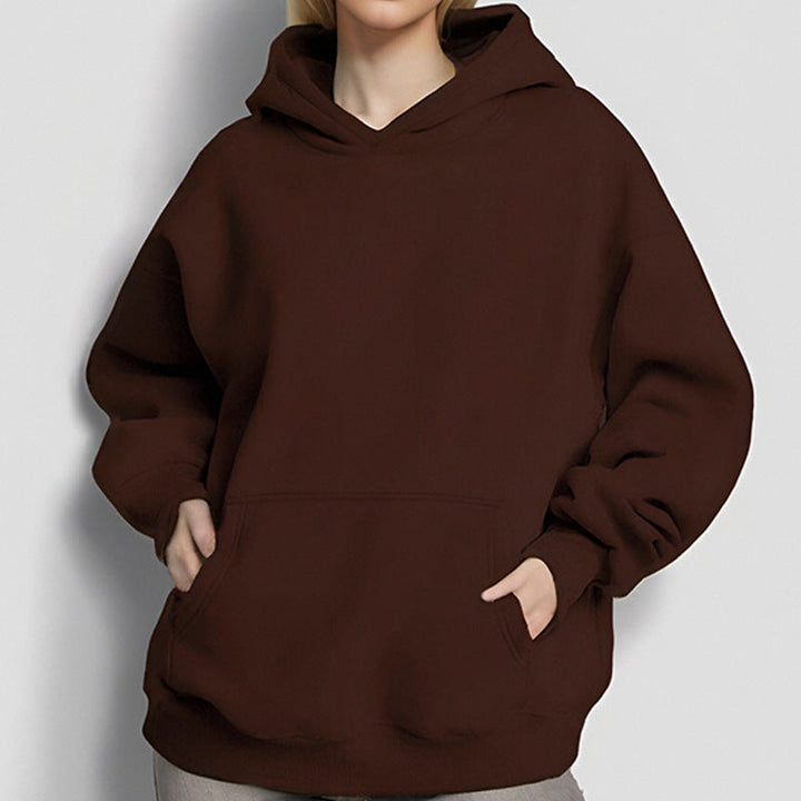 Women's Loose Hoodie Made Of Soft Fleece with Kangaroo Pocket Lune London