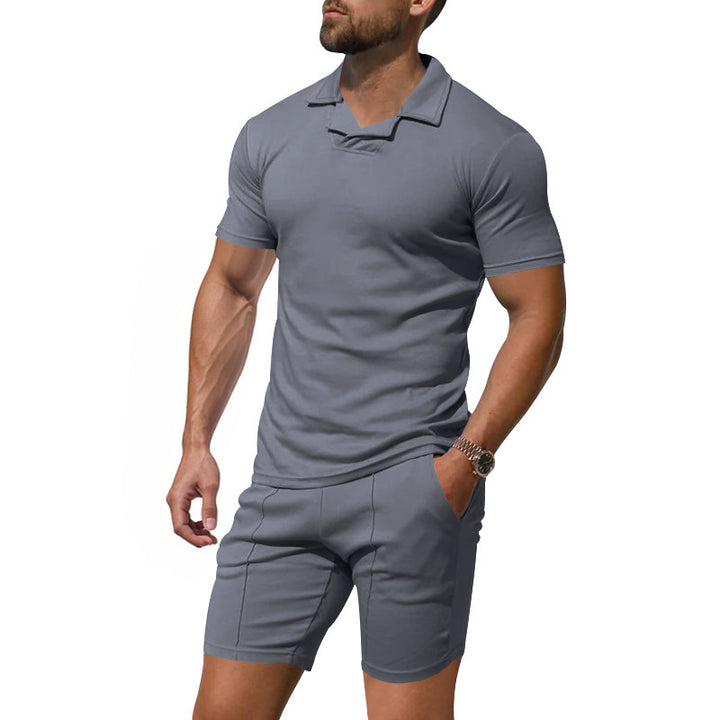 Men's sporty set with short sleeves, comfortable fit and elastic shorts Lune London
