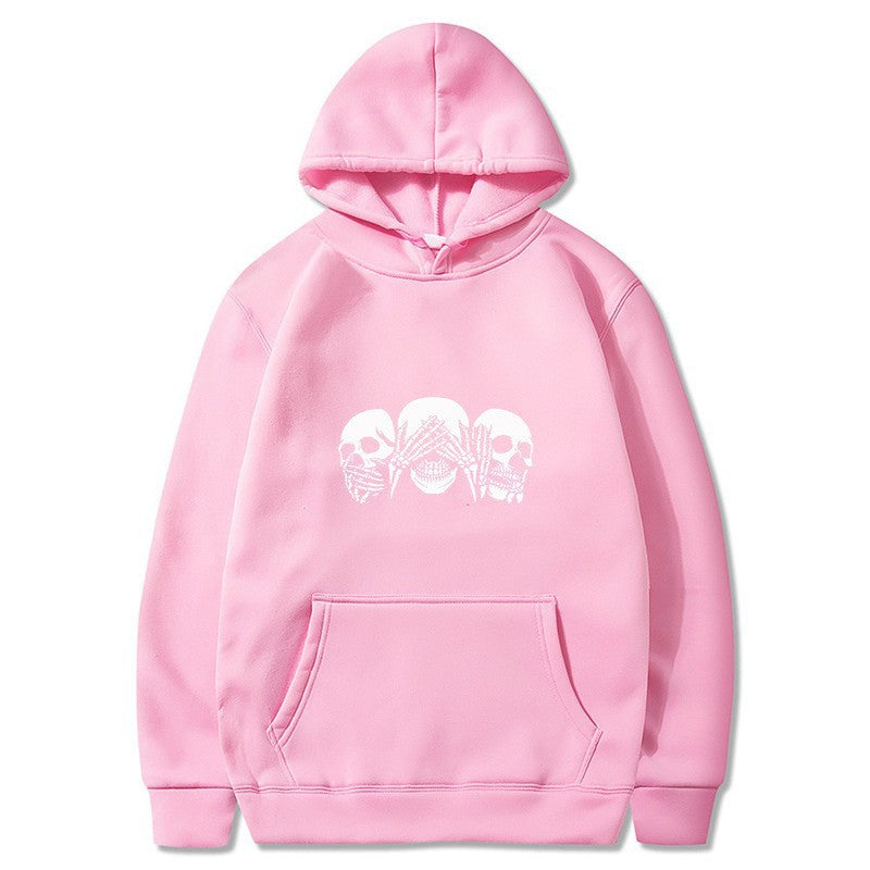 Women's hoodie with artistic skull design Chic & Stil