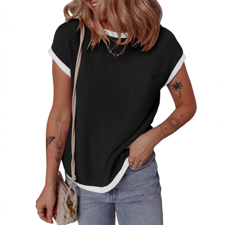 Casual and breathable waffle t-shirt for ladies with pocket Lune London