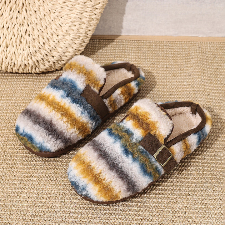 Warm indoor slippers for women with a checked pattern and comfortable sole Lune London