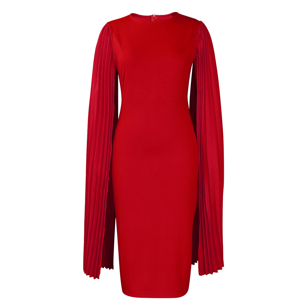Women Elegant dress with refined pleated sleeves and a fitted cut Lune London