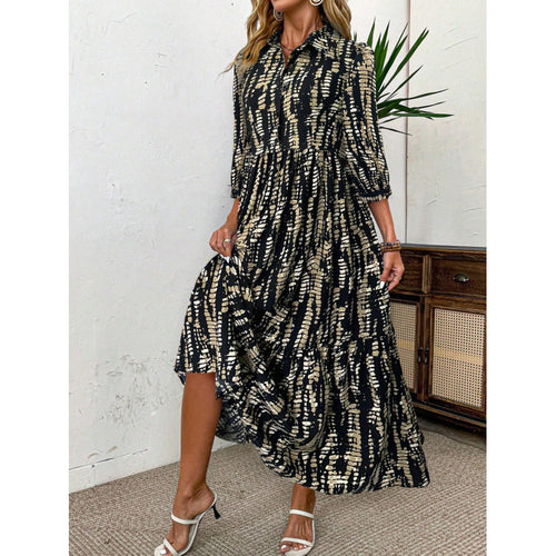 Maxi dress for women with casual collar and relaxed fit Lune London