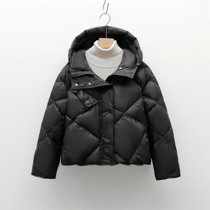 Ladies down jacket with removable hood Lune London