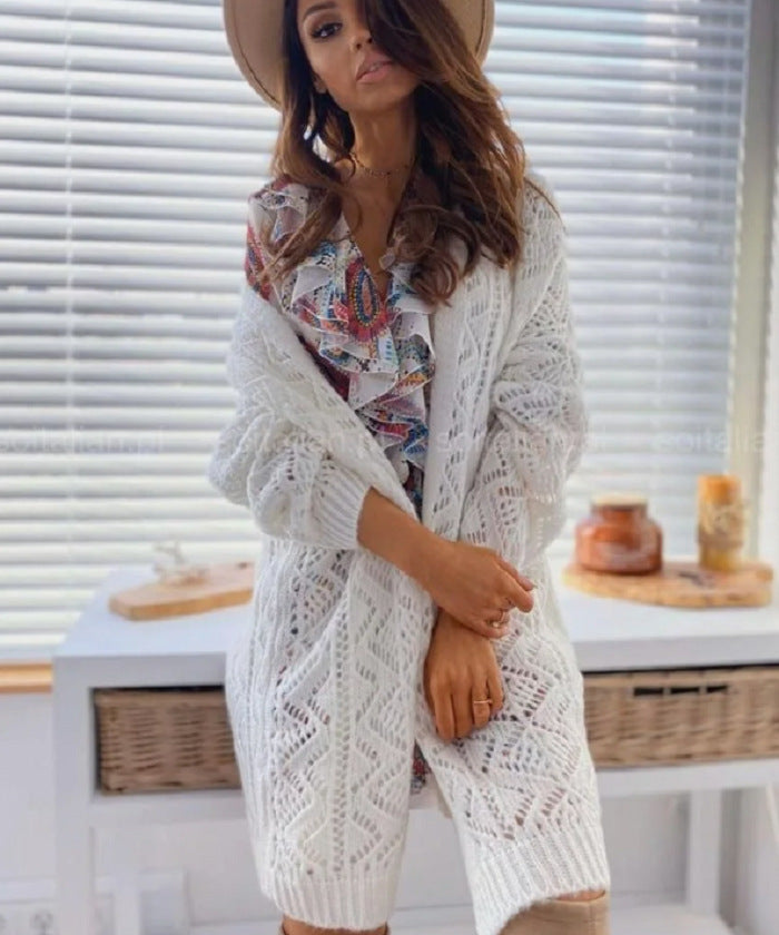 Women's knitted jacket with decorative pattern and relaxed fit Lune London