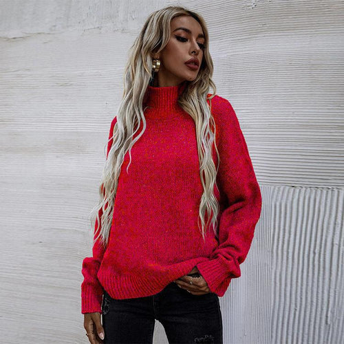Women's sweater with high collar and relaxed oversized fit Lune London