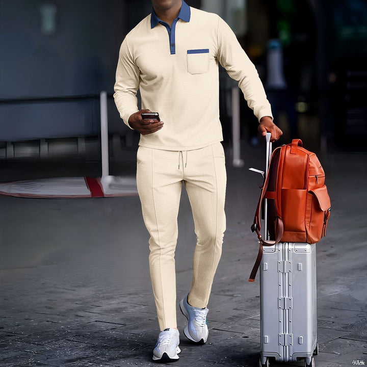 Elegant men's leisure set with polo and comfortable jogging Lune London