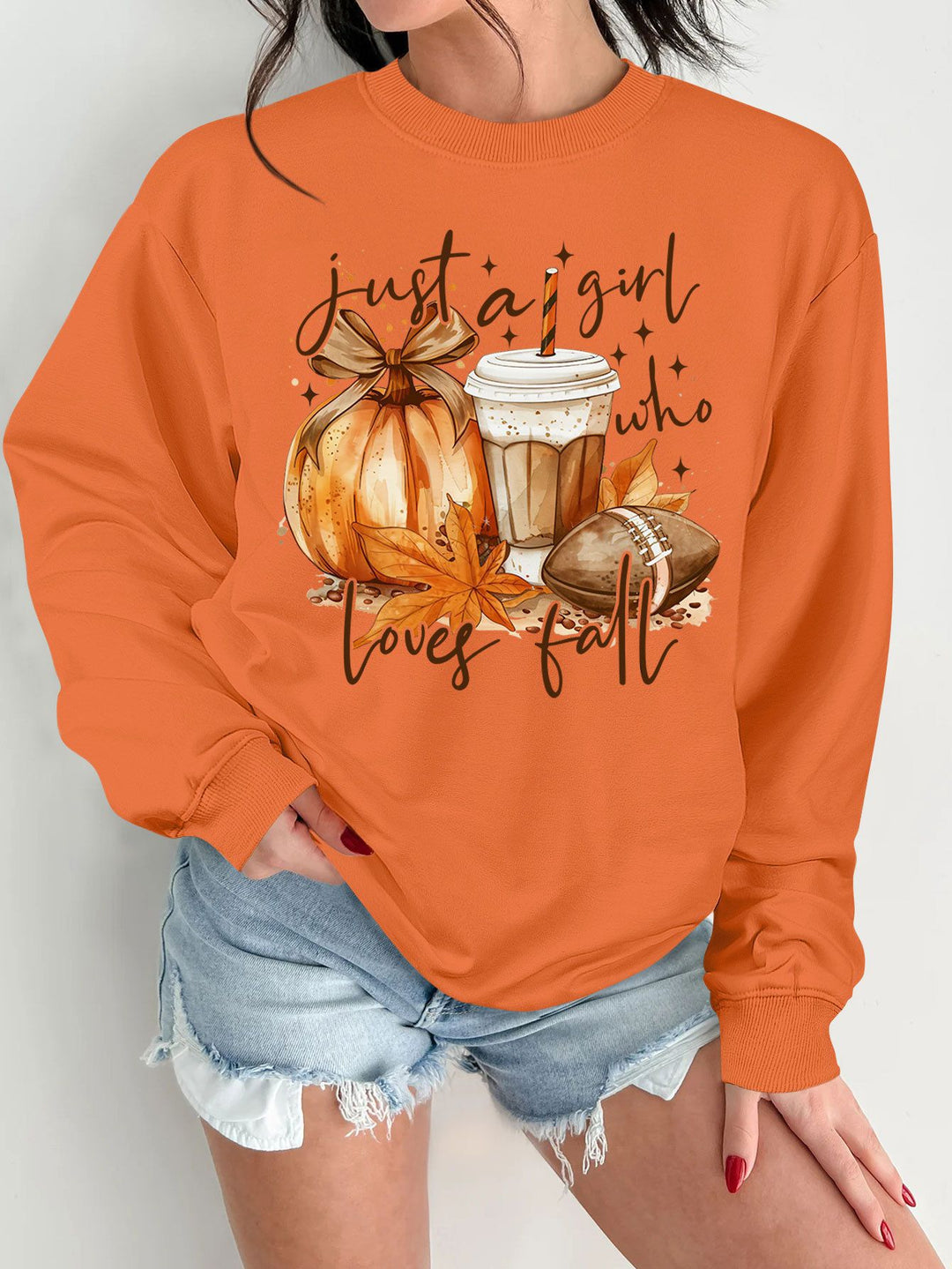 Sweatshirt pour femmes avec motif d'automne et impression inspirante Chic & Stil