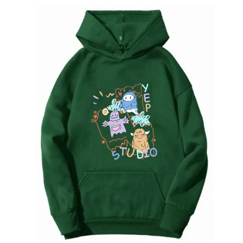 Women's hoodie with playful cartoon design Chic & Stil