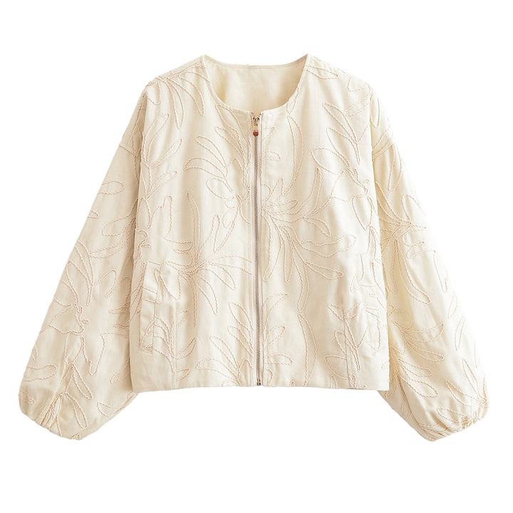Haut matelassé pour femmes avec broderie florale Chic & Stil