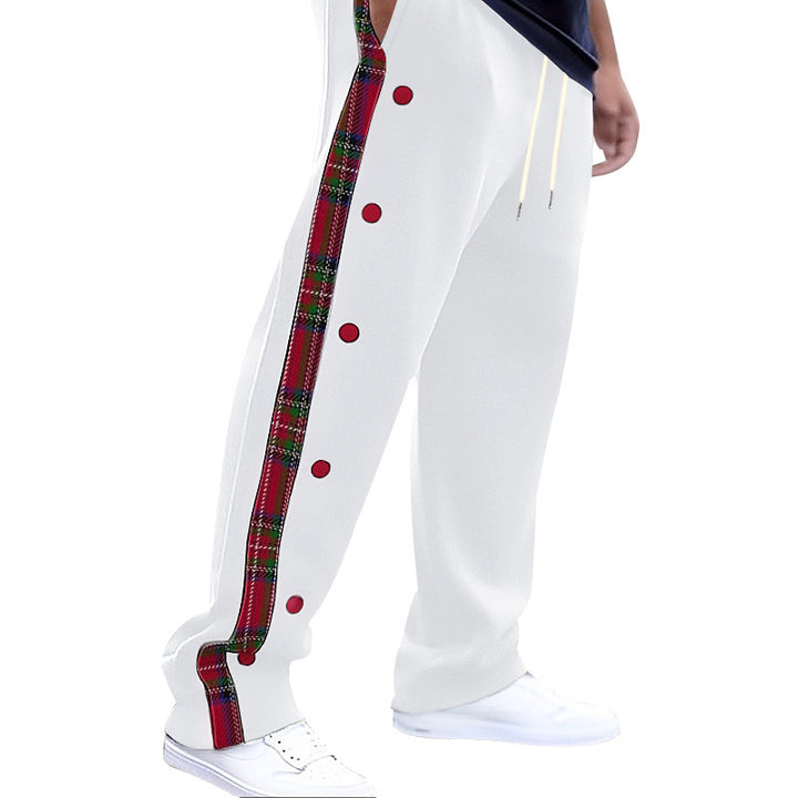Casual cargo pants for men with snap buttons and trendy pattern Lune London