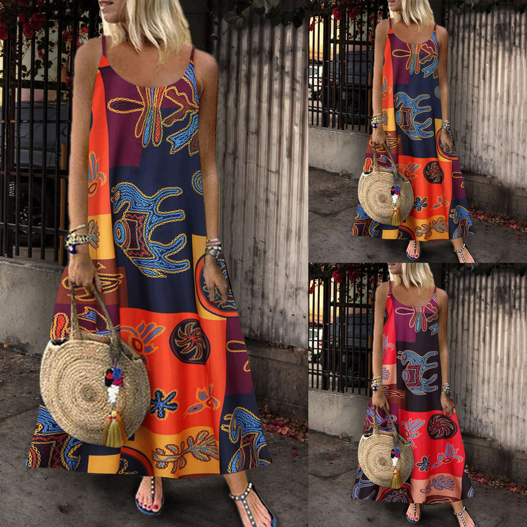 Chic and stylish floral boho maxi dress for women