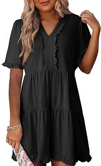 Leisure dress for women with ruffle details Lune London