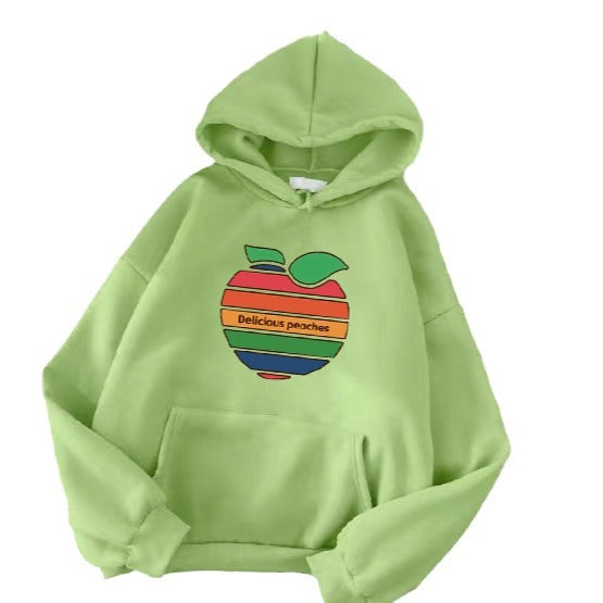 Women's hoodie with cheerful fruit motif Chic & Stil