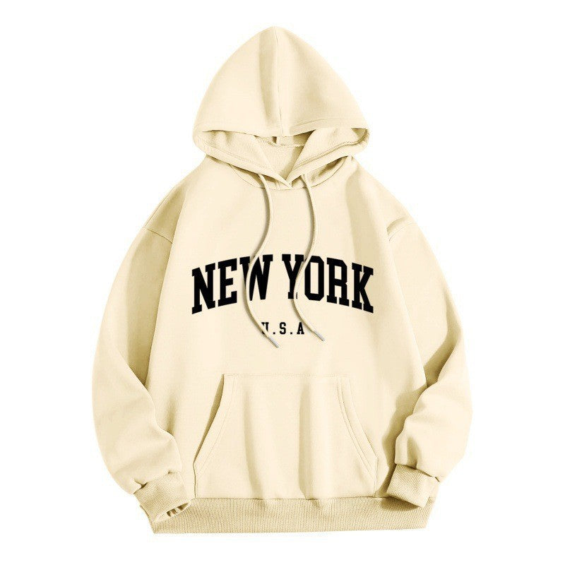 Women's hoodie with stylish New York print Chic & Stil